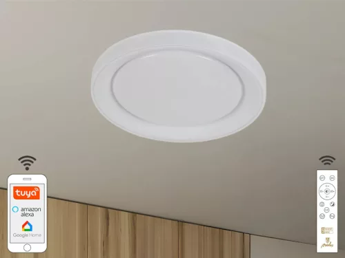 LED mennyezeti lámpa OPÁL RGB+CCT távvezérlővel, 24W, 2800 lm, 2700-6500K, IP20 - LC951U