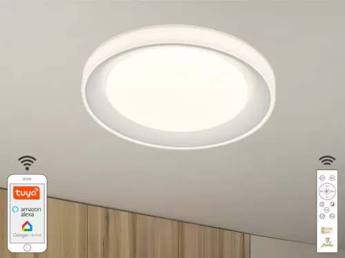 LED mennyezeti lámpa OPÁL RGB+CCT távvezérlővel, 24W, 2800 lm, 2700-6500K, IP20 - LC951U