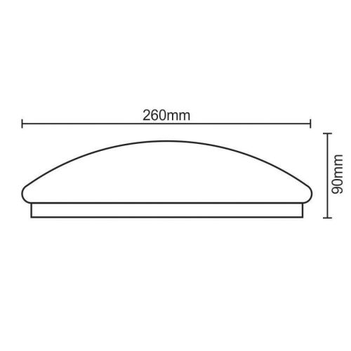 LED mennyezeti lámpa 12W, 900Lm, 4000K, mozgásérzékelővel, IP44, fehér, Ø260x90mm - LCL421M/44
