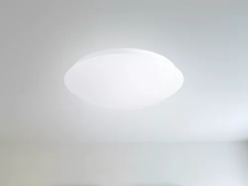 LED mennyezeti lámpa 12W, 900Lm, 4000K, mozgásérzékelővel, IP44, fehér, Ø260x90mm - LCL421M/44