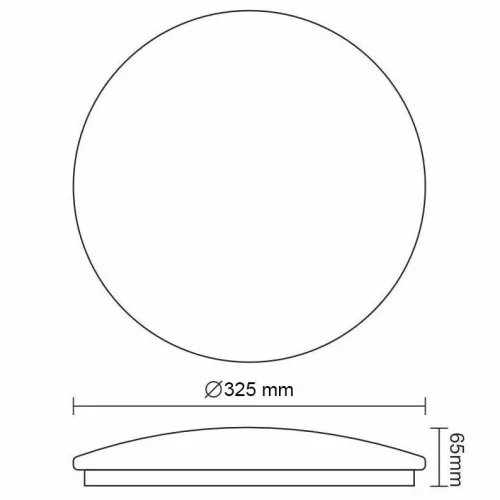 LED mennyezeti lámpa 18W, 1300Lm, 4000K természetes fehér, IP44, Ø325x65mm - LCL422S/44
