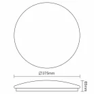 LED mennyezeti lámpa OPÁL, 24W, 375x65 mm, 4000K, IP20 - LCL423S