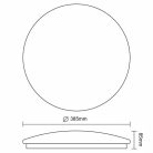 LED mennyezeti lámpa 36W, 2700 lm, 3000K-6500K, IP20 - LCL534AD