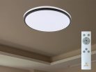 LED mennyezeti lámpa 36W dimmelhető, távirányítós, 2700lm, 3000-6500K, IP20, opál búra + fekete kere