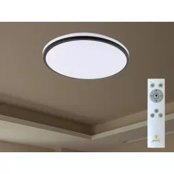   LED mennyezeti lámpa 36W dimmelhető, távirányítós, 2700lm, 3000-6500K, IP20, opál búra + fekete kere