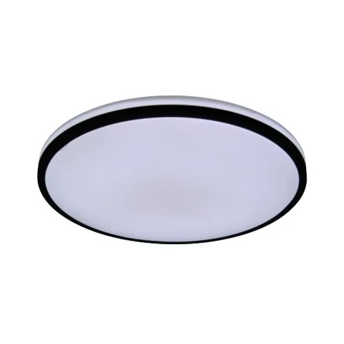 LED mennyezeti lámpa 36W dimmelhető, távirányítós, 2700lm, 3000-6500K, IP20, opál búra + fekete kere