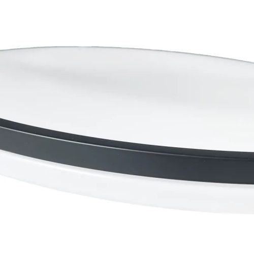 LED mennyezeti lámpa 36W dimmelhető, távirányítós, 2700lm, 3000-6500K, IP20, opál búra + fekete kere