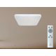 LED mennyezeti lámpa 36W dimmelhető, távirányítós, 2700lm, 3000-6500K, IP20, opál búra + fekete pere