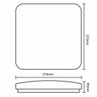 LED mennyezeti lámpa 36W dimmelhető, távirányítós, 2700lm, 3000-6500K, IP20, opál búra + fekete pere