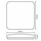 LED mennyezeti lámpa 36W dimmelhető, távirányítós, 2700lm, 3000-6500K, IP20, opál búra + fekete pere