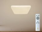 LED mennyezeti lámpa 36W dimmelhető, távirányítós, 2700lm, 3000-6500K, IP20, opál búra + fekete pere