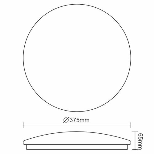 LED mennyezeti lámpa OPAL, távirányítós, 36W, 375x65 mm, 3000-6500K, IP20 - LCL534S