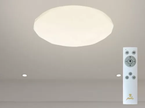 LED mennyezeti lámpa STAR 48W dimmelhető, távirányítós, 3600lm, 3000-6500K, IP20, fehér - LCL535AD