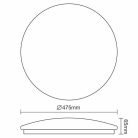 LED mennyezeti lámpa STAR, távirányítós, 48W, 475x65 mm, 3000-6500K, IP20 - LCL535AS