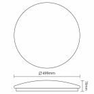 LED mennyezeti lámpa 48W 3600lm dimmelhető távirányítós IP44 fehér - LCL535LW