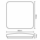 LED mennyezeti lámpa 48W dimmelhető, távirányítós, 3600lm, 3000-6500K, IP20, fehér - LCL535S/S