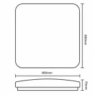 LED mennyezeti lámpa 48W dimmelhető, távirányítós, 3600lm, 3000-6500K, IP20, fehér - LCL535S/S