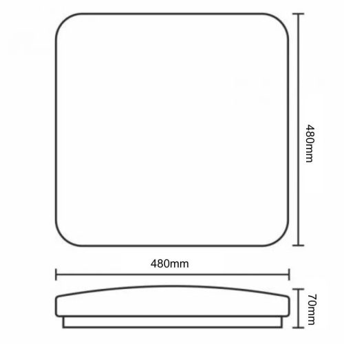 LED mennyezeti lámpa 48W dimmelhető, távirányítós, 3600lm, 3000-6500K, IP20, fehér - LCL535S/S