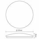 LED mennyezeti lámpa STAR 60W dimmelhető, távirányítós, 4500lm, 3000-6500K, IP20, fehér - LCL536AD