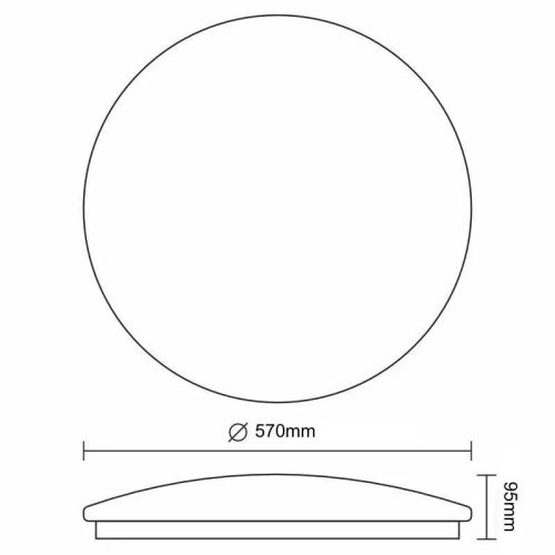 LED mennyezeti lámpa STAR 60W dimmelhető, távirányítós, 4500lm, 3000-6500K, IP20, fehér - LCL536AD