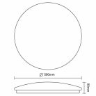 LED mennyezeti lámpa 60W, 4500 lm, 3000K-6500K, távirányítóval, IP20 - LCL536AU