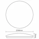 LED mennyezeti lámpa, távirányítós, 60W, 590x70 mm, 3000-6500K, IP20 - LCL536S