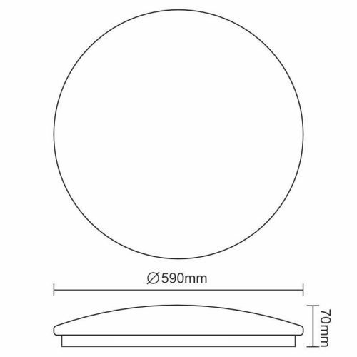 LED mennyezeti lámpa, távirányítós, 60W, 590x70 mm, 3000-6500K, IP20 - LCL536S