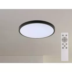   LED mennyezeti lámpa 36W 2700lm RGB+CCT távirányítóval Ø400x65mm IP44 fehér - LCL554B
