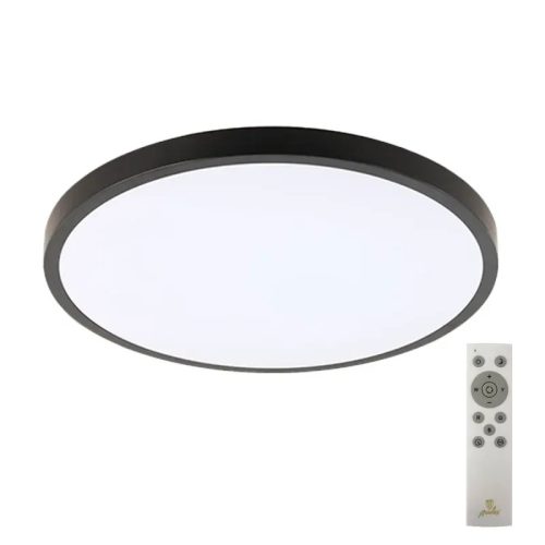 LED mennyezeti lámpa 36W 2700lm RGB+CCT távirányítóval Ø400x65mm IP44 fehér - LCL554B