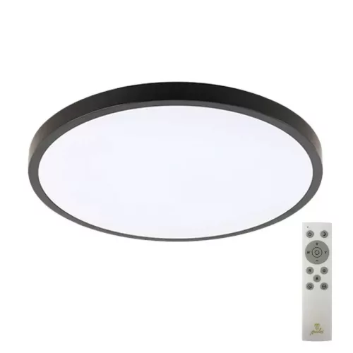 LED mennyezeti lámpa 36W 2700lm RGB+CCT távirányítóval Ø400x65mm IP44 fehér - LCL554B