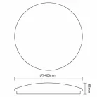 LED mennyezeti lámpa 36W 2700lm RGB+CCT távirányítóval Ø400x65mm IP44 fehér - LCL554B