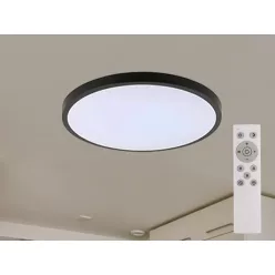   LED mennyezeti lámpa 48W 3600lm RGB+CCT távirányítóval Ø499x70mm IP44 fehér - LCL555B