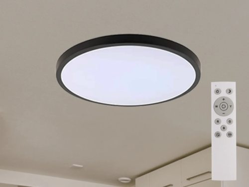 LED mennyezeti lámpa 48W 3600lm RGB+CCT távirányítóval Ø499x70mm IP44 fehér - LCL555B