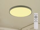 LED mennyezeti lámpa 48W 3600lm RGB+CCT távirányítóval Ø499x70mm IP44 fehér - LCL555B