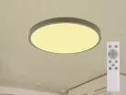 LED mennyezeti lámpa 48W 3600lm RGB+CCT távirányítóval Ø499x70mm IP44 fehér - LCL555B
