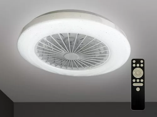 LED mennyezeti lámpa ventilátorral 48W, dimmelhető, 3000-6500K, Ø486x140 mm - LCL6340