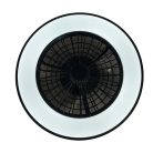 LED mennyezeti lámpa ventilátorral, fekete, 48W, Ø486x140 mm, IP20, 3000K-6500K - LCL6341