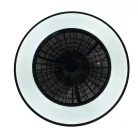 LED mennyezeti lámpa ventilátorral, fekete, 48W, Ø486x140 mm, IP20, 3000K-6500K - LCL6341