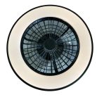 LED mennyezeti lámpa ventilátorral, fekete, 48W, Ø486x140 mm, IP20, 3000K-6500K - LCL6341