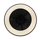 LED mennyezeti lámpa ventilátorral, fekete, 48W, Ø486x140 mm, IP20, 3000K-6500K - LCL6341