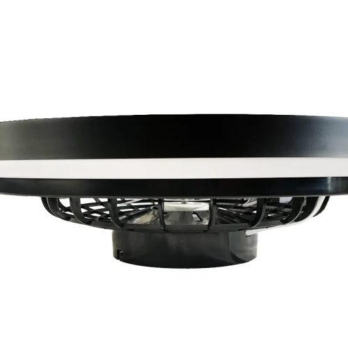LED mennyezeti lámpa ventilátorral, fekete, 48W, Ø486x140 mm, IP20, 3000K-6500K - LCL6341