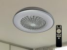 LED mennyezeti lámpa ventilátorral, 48W, fekete, Ø486x140 mm, IP20, 3000K-6500K - LCL6343