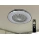 LED mennyezeti lámpa ventilátorral, 48W, fekete, Ø486x140 mm, IP20, 3000K-6500K - LCL6343