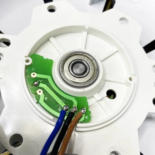 LED mennyezeti lámpa ventilátorral, 48W, fekete, Ø486x140 mm, IP20, 3000K-6500K - LCL6343