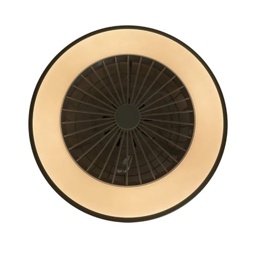 LED mennyezeti lámpa ventilátorral, 48W, fekete, Ø486x140 mm, IP20, 3000K-6500K - LCL6343