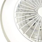 LED mennyezeti lámpa ventilátorral, 48W, fekete, Ø486x140 mm, IP20, 3000K-6500K - LCL6343