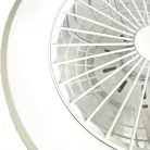 LED mennyezeti lámpa ventilátorral, 48W, fekete, Ø486x140 mm, IP20, 3000K-6500K - LCL6343