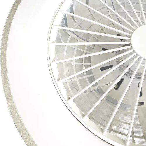 LED mennyezeti lámpa ventilátorral, 48W, fekete, Ø486x140 mm, IP20, 3000K-6500K - LCL6343