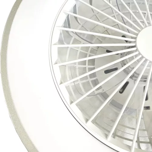 LED mennyezeti lámpa ventilátorral, 48W, fekete, Ø486x140 mm, IP20, 3000K-6500K - LCL6343