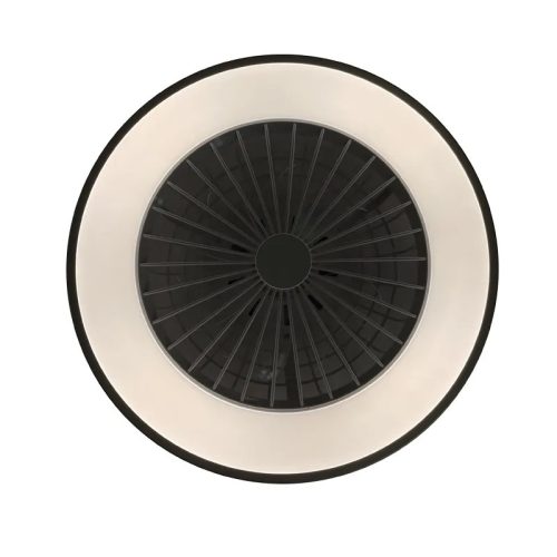 LED mennyezeti lámpa ventilátorral, 48W, fekete, Ø486x140 mm, IP20, 3000K-6500K - LCL6343